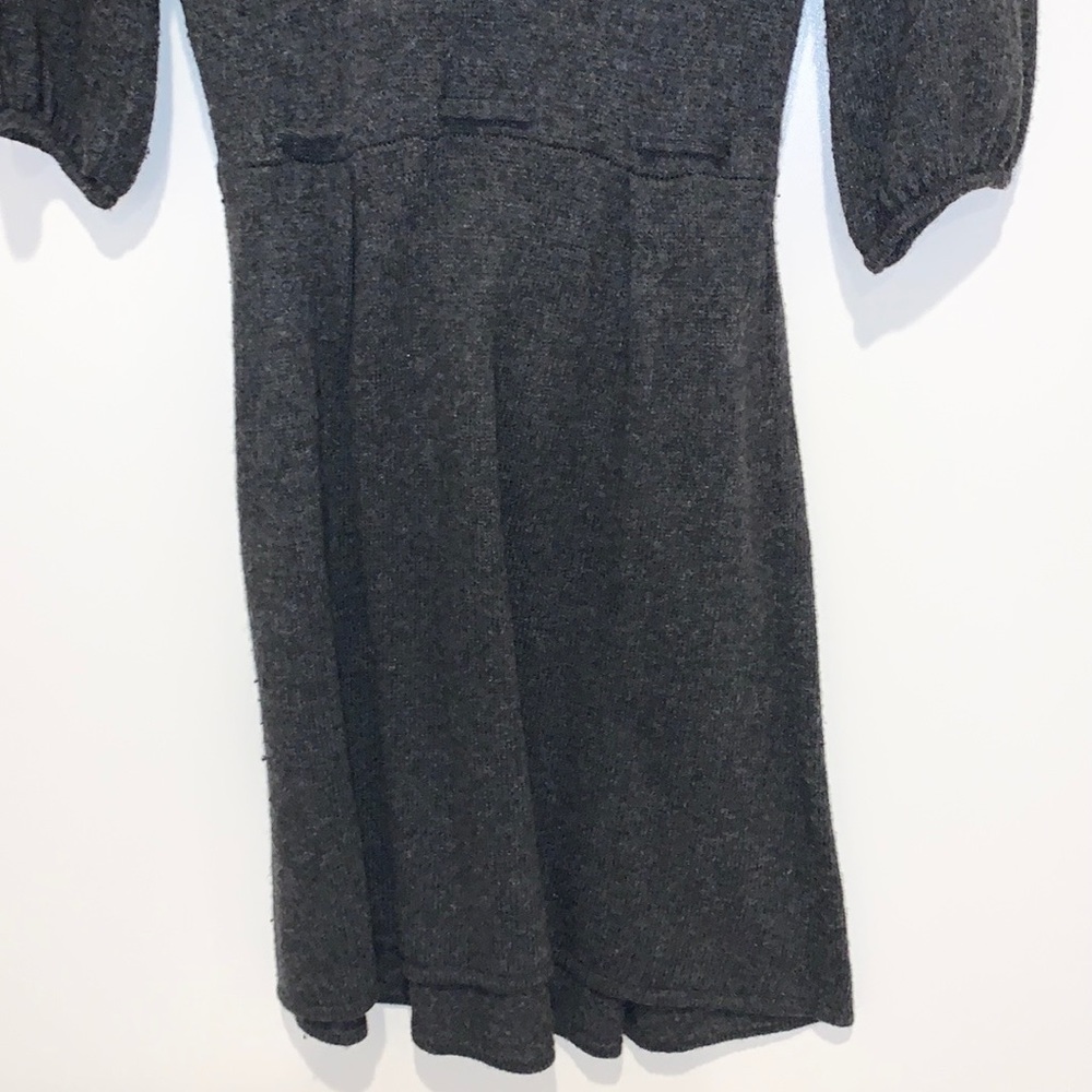 Kaisely Gray Wool Cowl Neck Sweater Dress - Picture 10 of 12